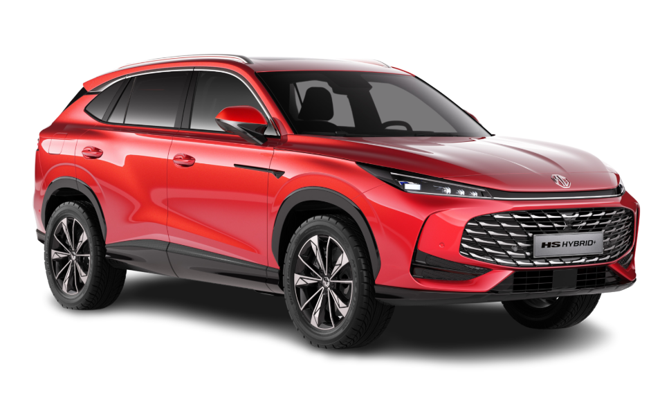 MG HS Hybrid+ vista lateral gris en Zaragoza